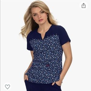 KOI Betsey Johnson Women's Contemporary Fashionable Fit Dandelion Scrub Top